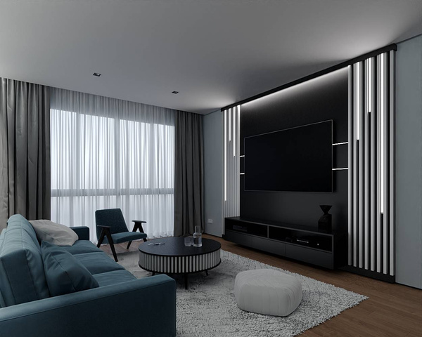 Lamele na płycie - karnisz z oświetleniem LED - 100,4 cm - Biel Capri