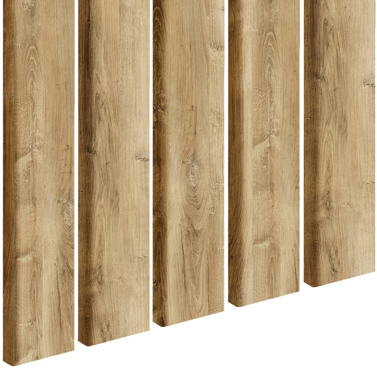 Dąb Naturalny Lancelot - Lamele Premium 3D - Deski Lamelowe - 80x16 mm - Panele trójwymiarowe ozdobne ścienne akustyczne pionowe