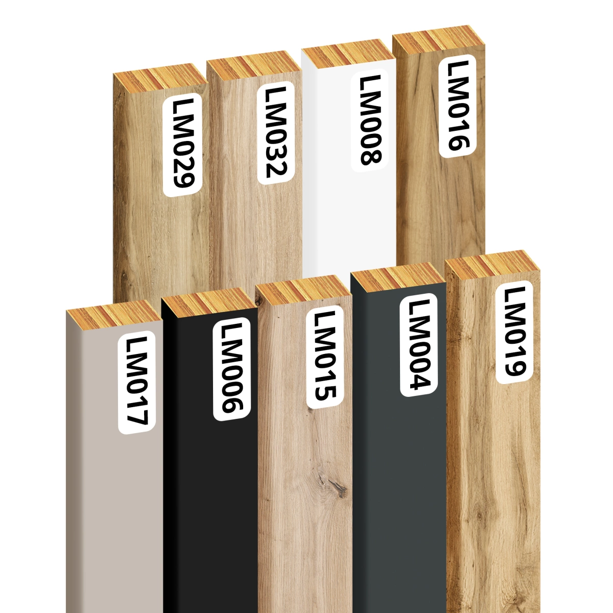 Dostępne kolory lameli