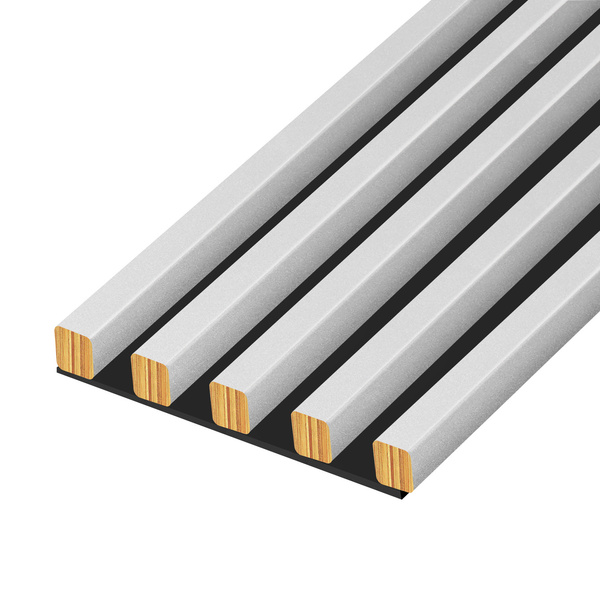 Lamele na płycie - 16x16 mm - 5 sztuk - moduł podstawowy - 15 cm - Szare Aluminium
