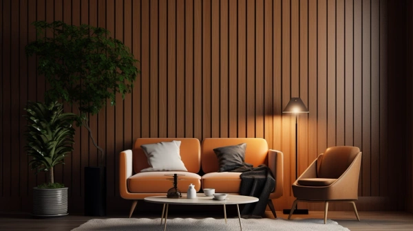 Antracyt - Lamele Premium 3D - Deski Lamelowe - 80x16 mm - Panele trójwymiarowe ozdobne ścienne akustyczne pionowe