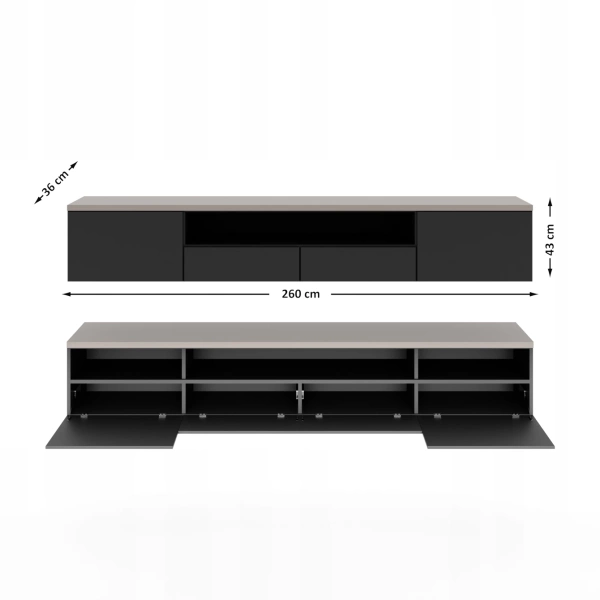 Ścianka RTV z WPC - VISTA