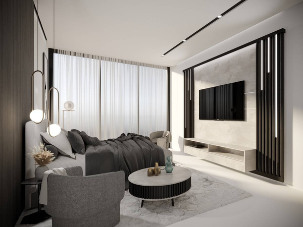 Lamele na płycie - karnisz z oświetleniem LED - 48,4 cm - Czarny