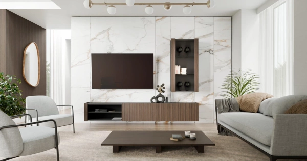 Ścianka RTV z WPC - MEDIOLAN