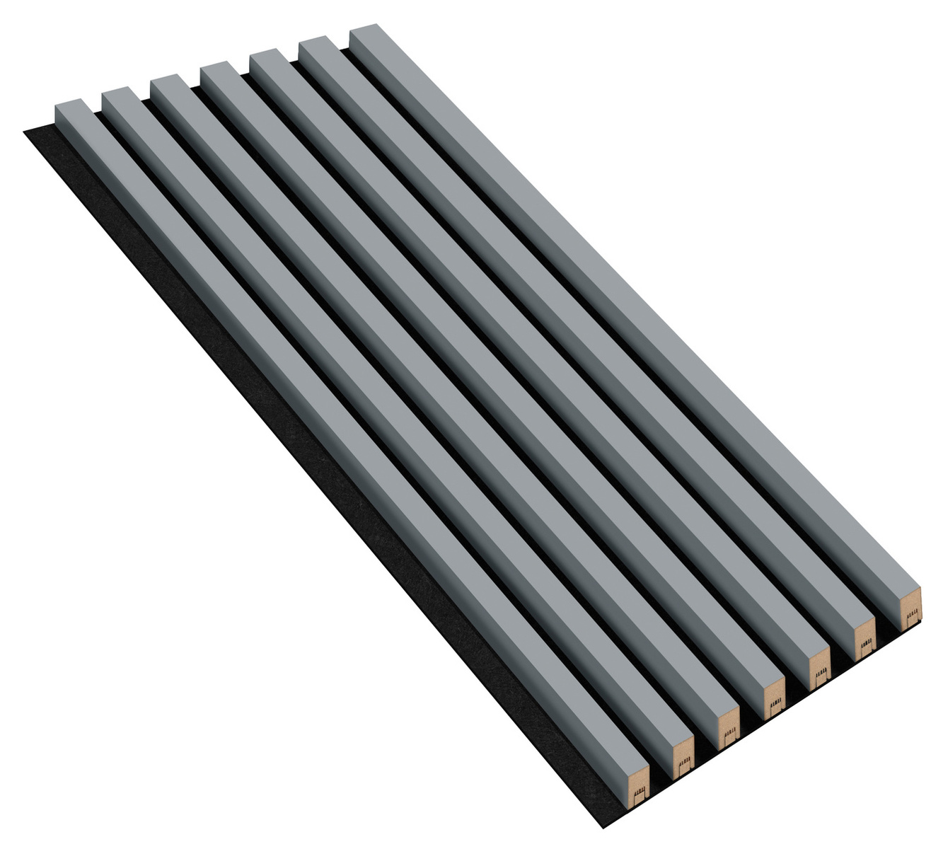 Lamele na filcu - 29x40 mm - 7 sztuk - 45 cm - Szary