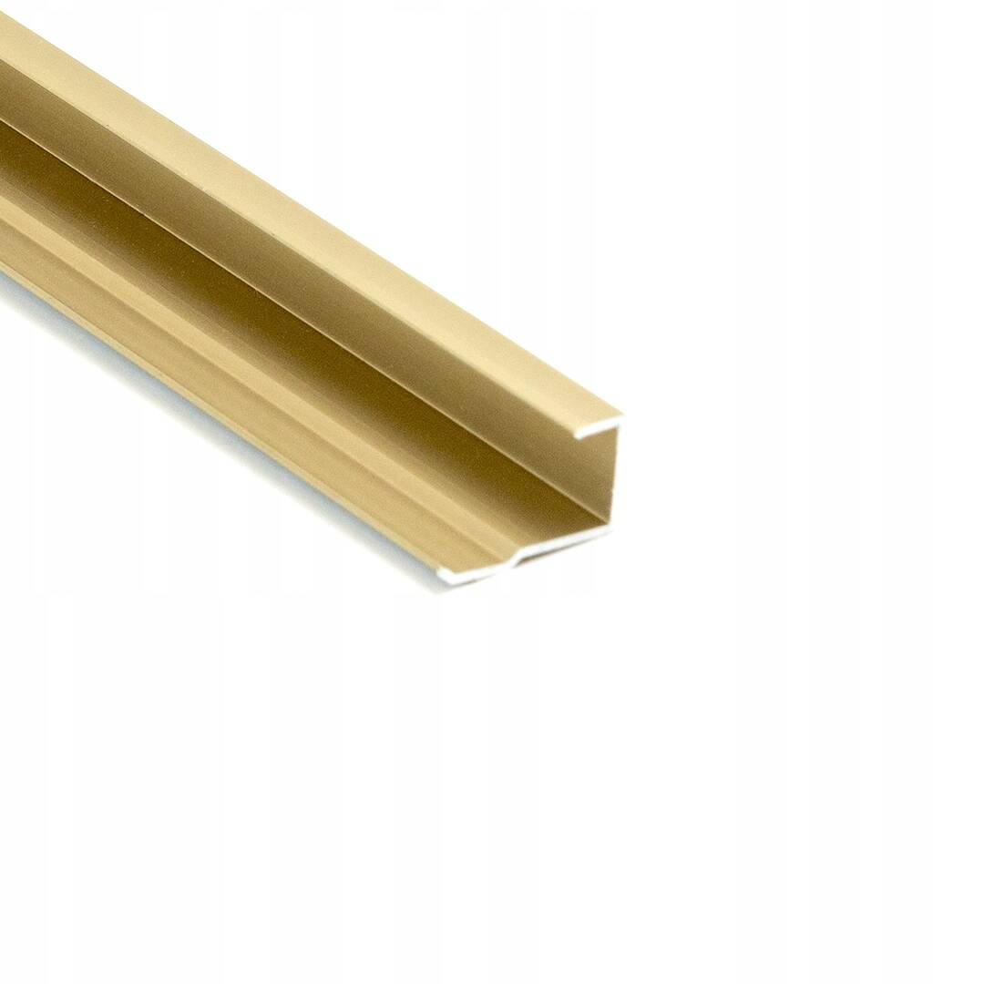 Profil aluminiowy - mocowanie paneli WPC o gr. 5 mm - startowy - 5504 - złoty brąz