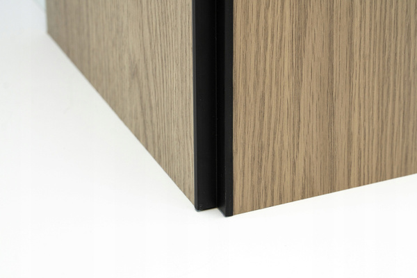 Profil aluminiowy - mocowanie paneli WPC o gr. 8 mm - narożnik zewnętrzny - 8401 - czarny