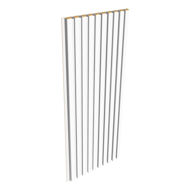 Lamele na białej płycie - 12x28 mm - 10 sztuk - moduł: 51,5 cm - Biel Capri