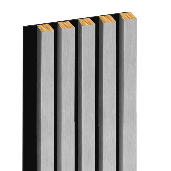 Lamele na filcu - 16x16 mm - 5 sztuk - moduł łączący - 17 cm - Stal Szczotkowana