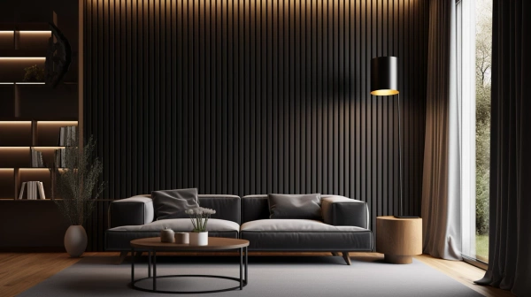 Lamele na filcu - 12x28 mm - 6 sztuk - moduł podstawowy - 25,3 cm - 10 kolorów - Antracyt