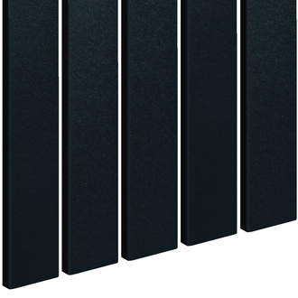 Czarny - Lamele Premium 3D - Deski Lamelowe - 80x16 mm  - Panele trójwymiarowe ozdobne ścienne akustyczne pionowe