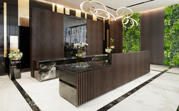 Orzech Capri - Lamele na płycie - 16 sztuk - moduł podstawowy - 100,4 cm