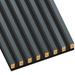 Antracyt - Lamele na płycie - 8 sztuk - moduł podstawowy - 48,4 cm
