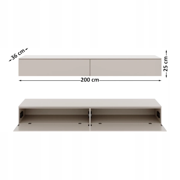 Ścianka RTV z WPC - SLIM 200