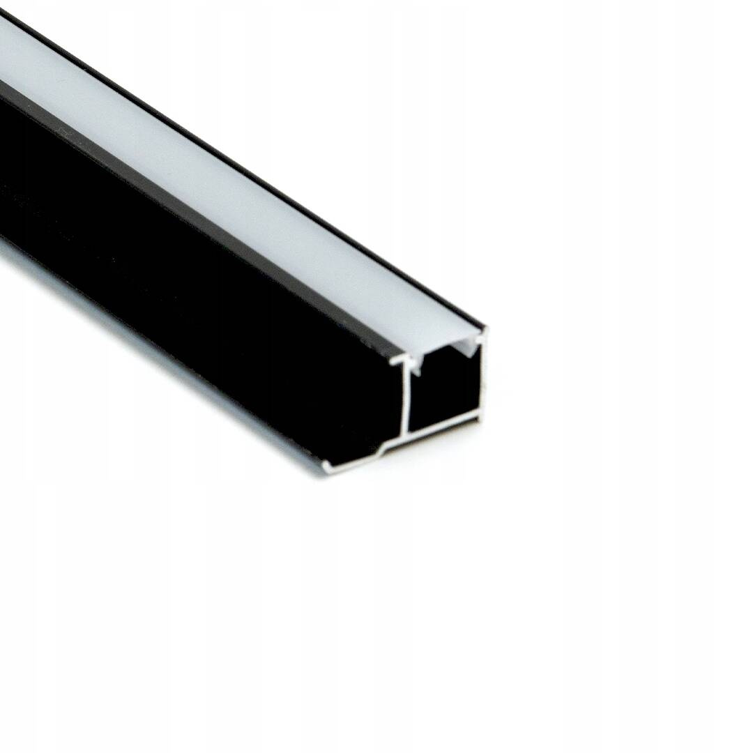 Profil aluminiowy - mocowanie paneli WPC o gr. 5 mm - listwa brzegowa pod LED - 5510 - czarny