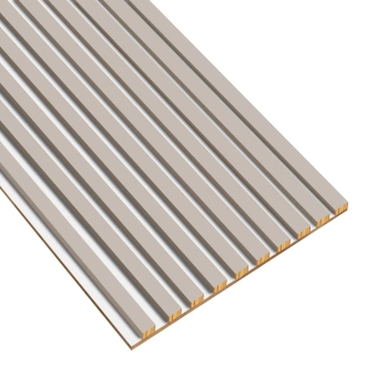 Lamele na białej płycie - 12x28 mm - 10 sztuk - moduł łączący - 46 cm - Kaszmir