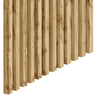 Dąb Naturalny Wotan - Lamele Premium 3D Slim S - 20x20 mm  - Panele meblowe ścienne trójwymiarowe