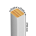 Szare Aluminium - Lamele Premium 3D Slim XS - 16x16 mm  - Panele meblowe ścienne trójwymiarowe