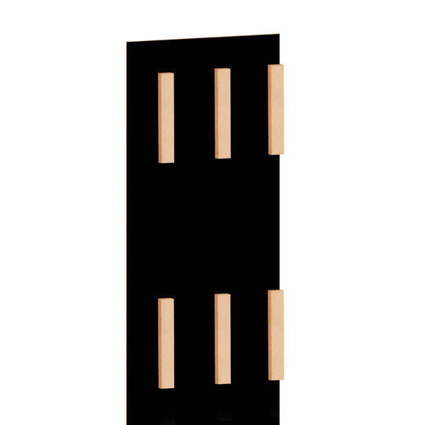 Lamele na płycie - 3 sztuki - moduł łączący - 17 cm - Antracyt