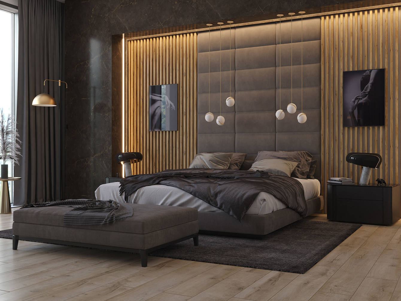 Dąb Naturalny Lancelot - Lamele Premium 3D - Panele ozdobne ścienne akustyczne pionowe