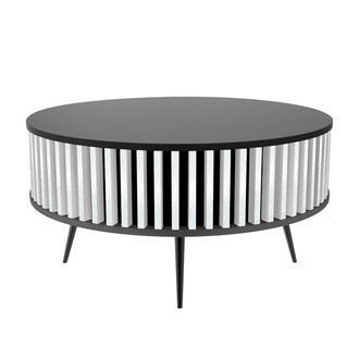 Stolik Kawowy Borneo - blat: 0190 PE - kolor lameli: LM009 - Biel Capri Wysoki Połysk