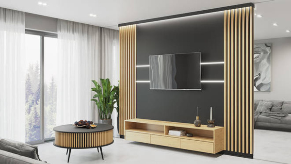 Karnisz z oświetleniem LED - 100 cm