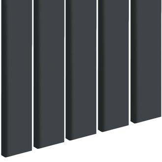 Antracyt - Lamele Premium 3D - Deski Lamelowe - 80x16 mm - Panele trójwymiarowe ozdobne ścienne akustyczne pionowe