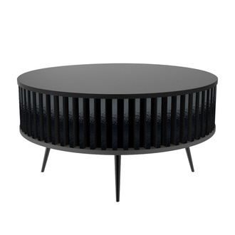 Stolik Kawowy Borneo - blat: 0190 PE - kolor lameli: LM007 - Czarny Wysoki Połysk