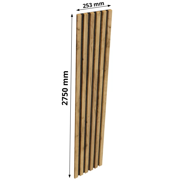 Lamele na filcu - 12x28 mm - 6 sztuk - moduł podstawowy - 25,3 cm - Dąb Craft Złoty