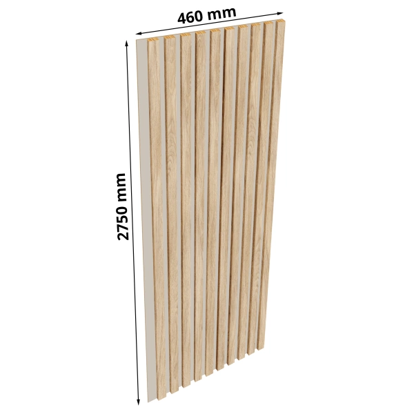 Lamele na kaszmirowej płycie - 12x28 mm - 10 sztuk - moduł łączący - 46 cm - Dąb Naturalny Fornitury