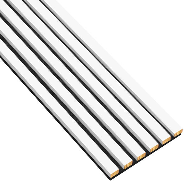 Lamele na płycie - 12x28 mm - 6 sztuk - moduł podstawowy - 25,3 cm - 8 kolorów - Biel Capri