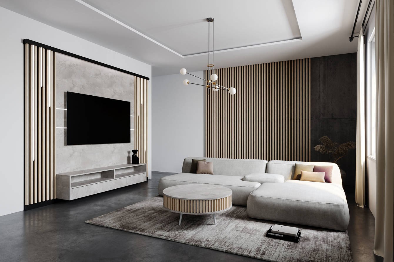 Dąb Naturalny Fornitury - Lamele Premium 3D Slim S - 20x20 mm  - Panele meblowe ścienne trójwymiarowe