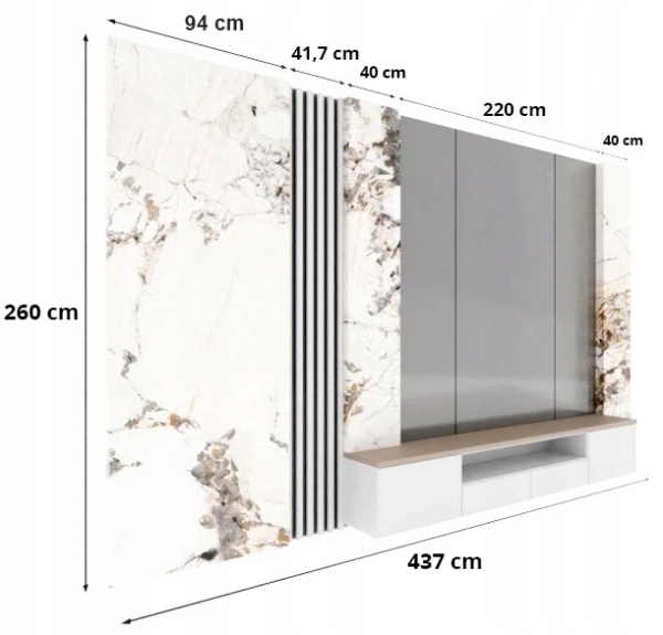 Ścianka RTV z WPC - VISTA