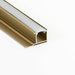 Profil aluminiowy - mocowanie paneli WPC o gr. 5 mm - listwa brzegowa pod LED - 5510 - złoty brąz