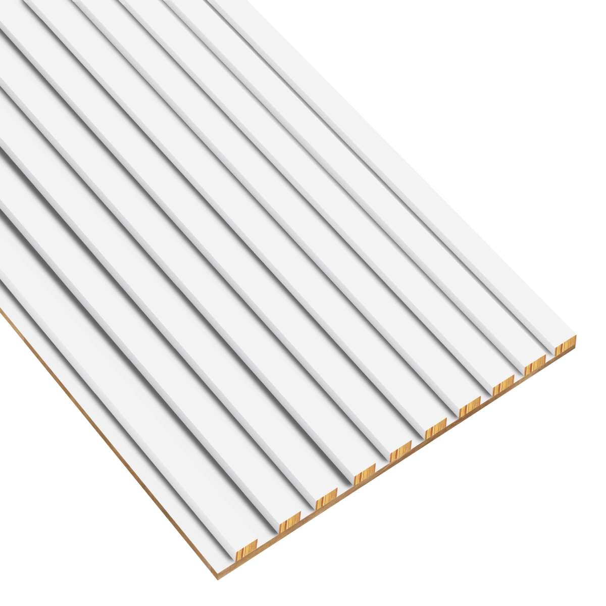 Lamele na białej płycie - 12x28 mm - 10 sztuk - moduł łączący - 46 cm - 8 kolorów - Biel Capri