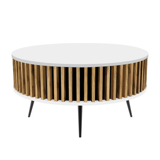 Stolik Kawowy Borneo - blat: BIAŁY - lamele dostępne w 11 kolorach