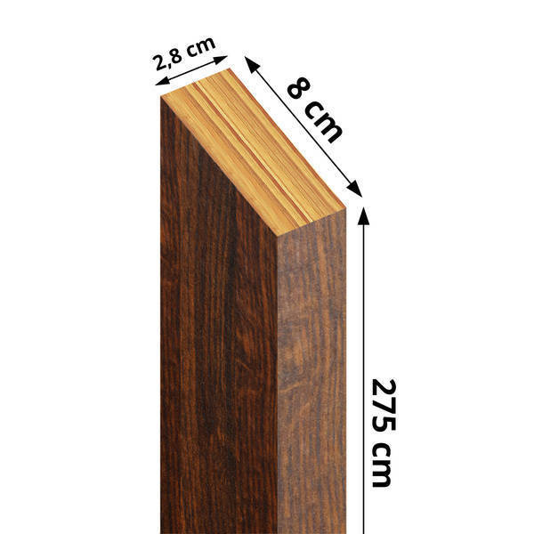 Lamel przepierzeniowy - Orzech Capri - 28 mm x 80 mm