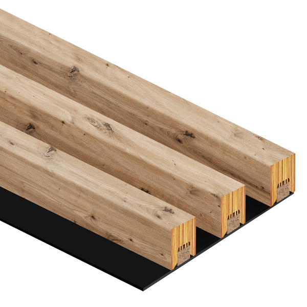 Lamele na płycie - 3 sztuki - moduł łączący - 17 cm - Dąb Artisan