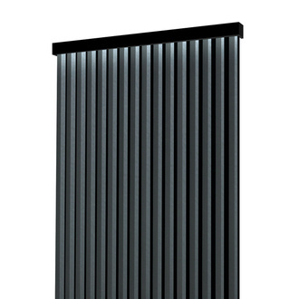 Lamele na płycie - karnisz z oświetleniem LED - 100,4 cm - Antracyt