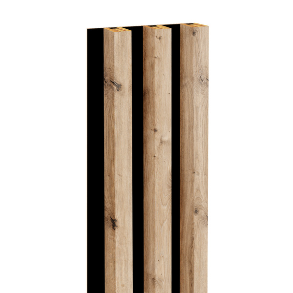 Lamele na płycie - 3 sztuki - moduł łączący - 17 cm - Dąb Artisan