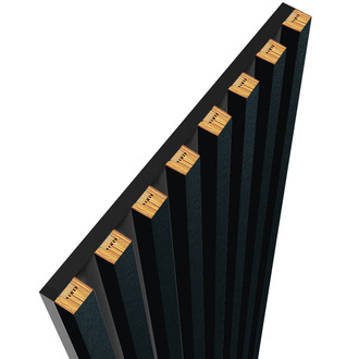 Czarny - Lamele na płycie - 8 sztuk - moduł podstawowy - 48,4 cm