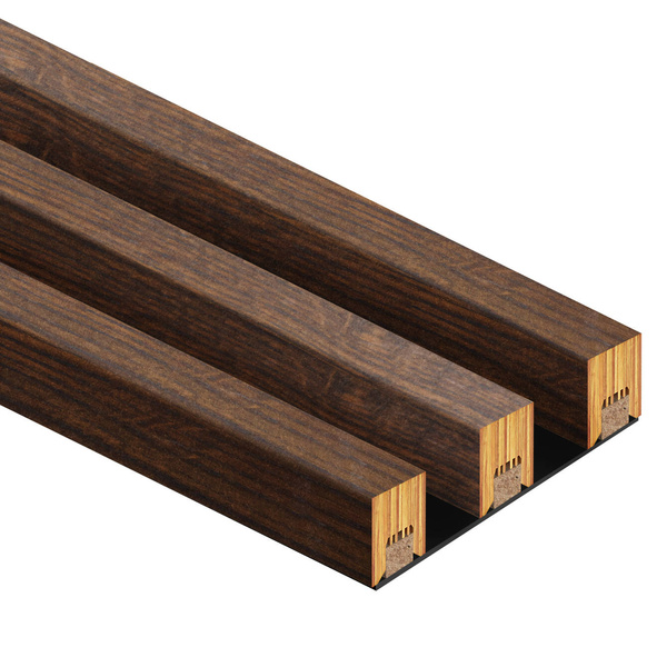 Lamele na płycie - 3 sztuki - moduł podstawowy - Orzech Capri