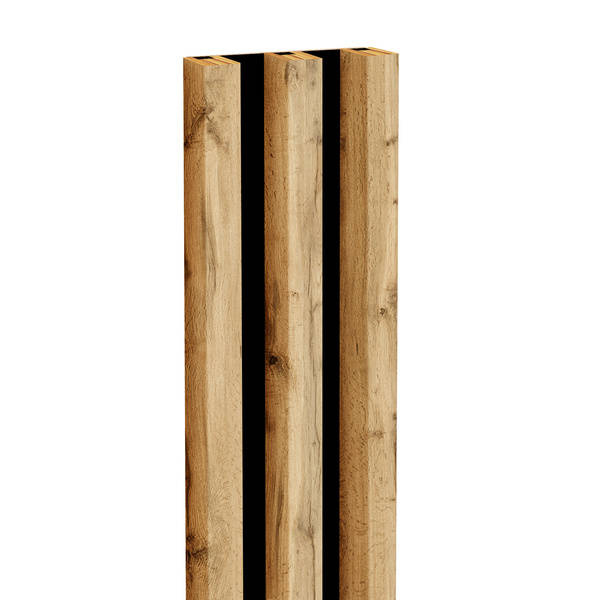 Lamele na płycie - 29x40 mm - 3 sztuki - moduł podstawowy - 13,5 cm - Dąb Wotan