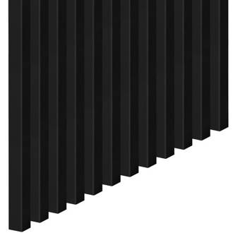 Czarny - Lamele Premium 3D Slim S - 20x20 mm  - Panele meblowe ścienne trójwymiarowe