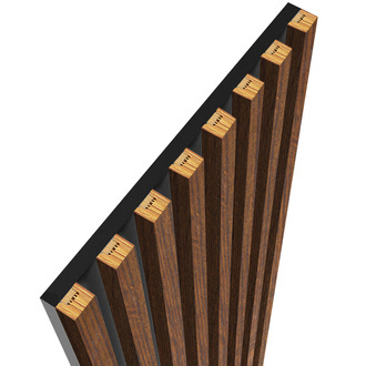 Orzech Capri - Lamele na płycie - 8 sztuk - moduł podstawowy - 48,4 cm