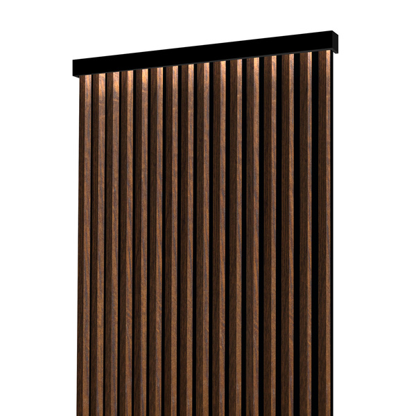 Lamele na płycie - karnisz z oświetleniem LED - 100,4 cm - Orzech Capri