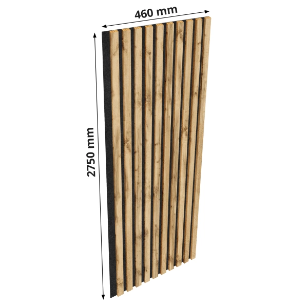 Lamele na filcu - 12x28 mm - 10 sztuk - moduł łączący - 46 cm - 10 kolorów - Dąb Naturalny Wotan