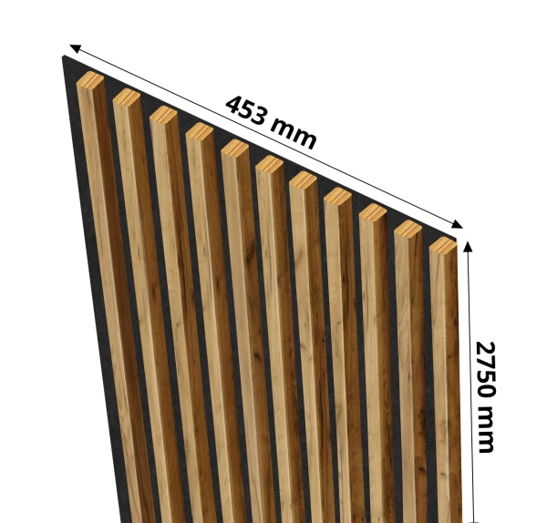 Lamele na filcu - 20x20 mm - 11 sztuk - 45,3 cm - Dąb Craft Złoty