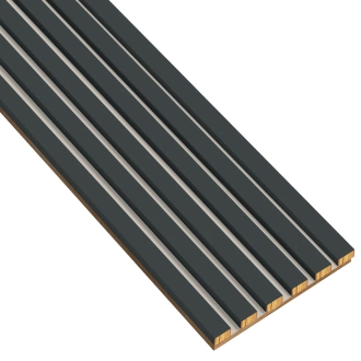 Lamele na kaszmirowej płycie - 12x28 mm - 6 sztuk - moduł podstawowy - 25,3 cm - Antracyt