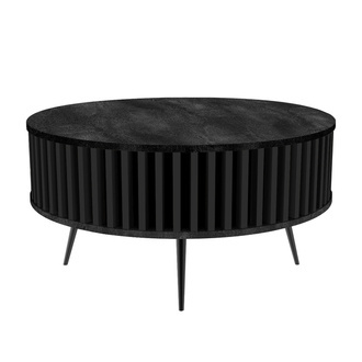 Stolik Kawowy Borneo - blat: Czarny Łupek - kolor lameli: Czarny